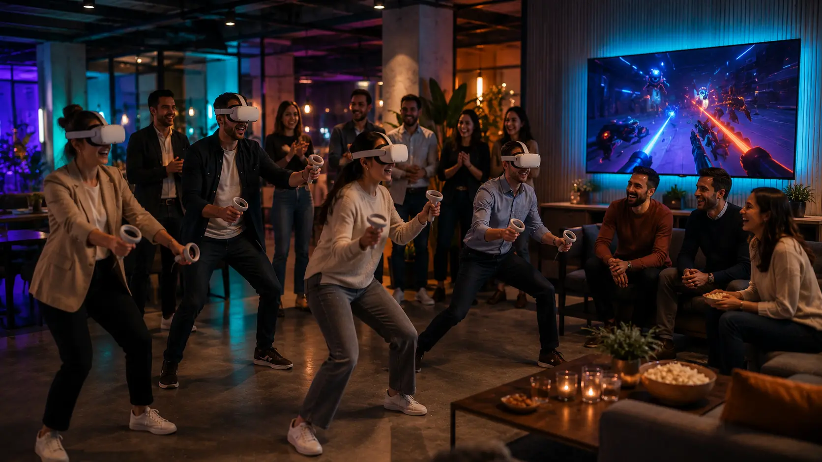 VR firmaüritus Eestis — meeskond mängib AnotherWorldis
